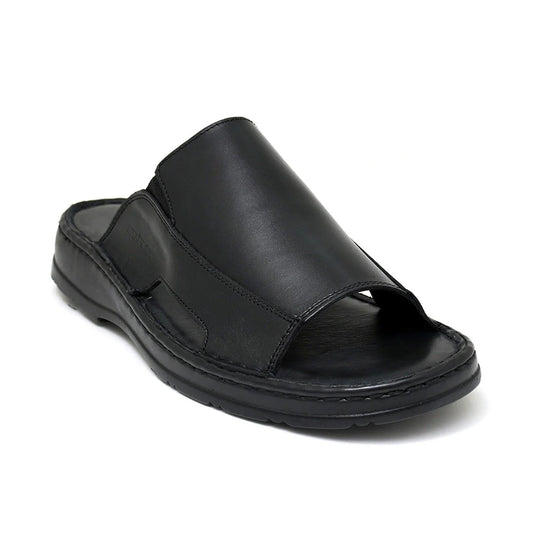 LEATHER SLIPPER - 4015 BLACK