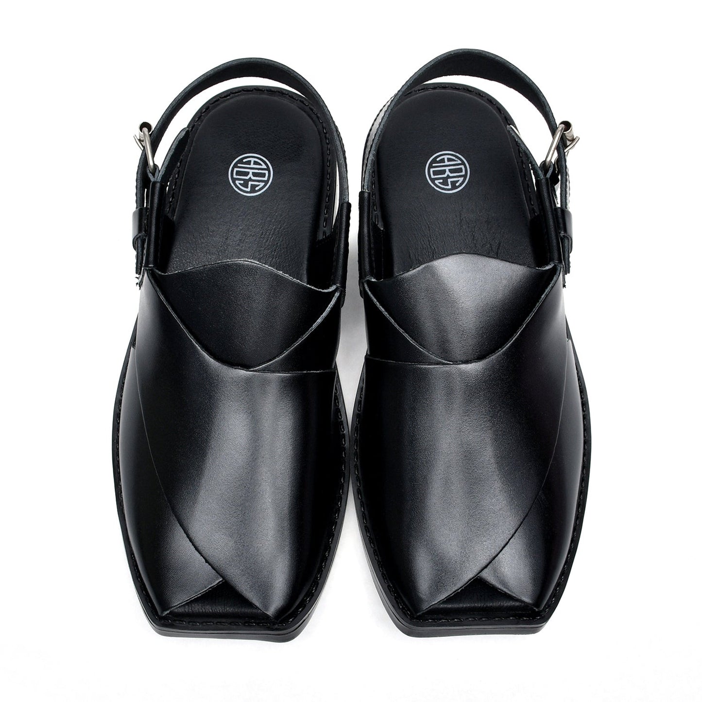 LEATHER PESHAWARI CHAPPAL - CD-08 BLACK