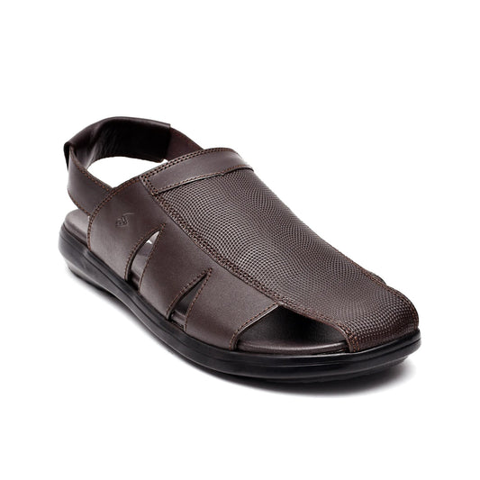 LEATHER SANDAL - VCT-104 BROWN