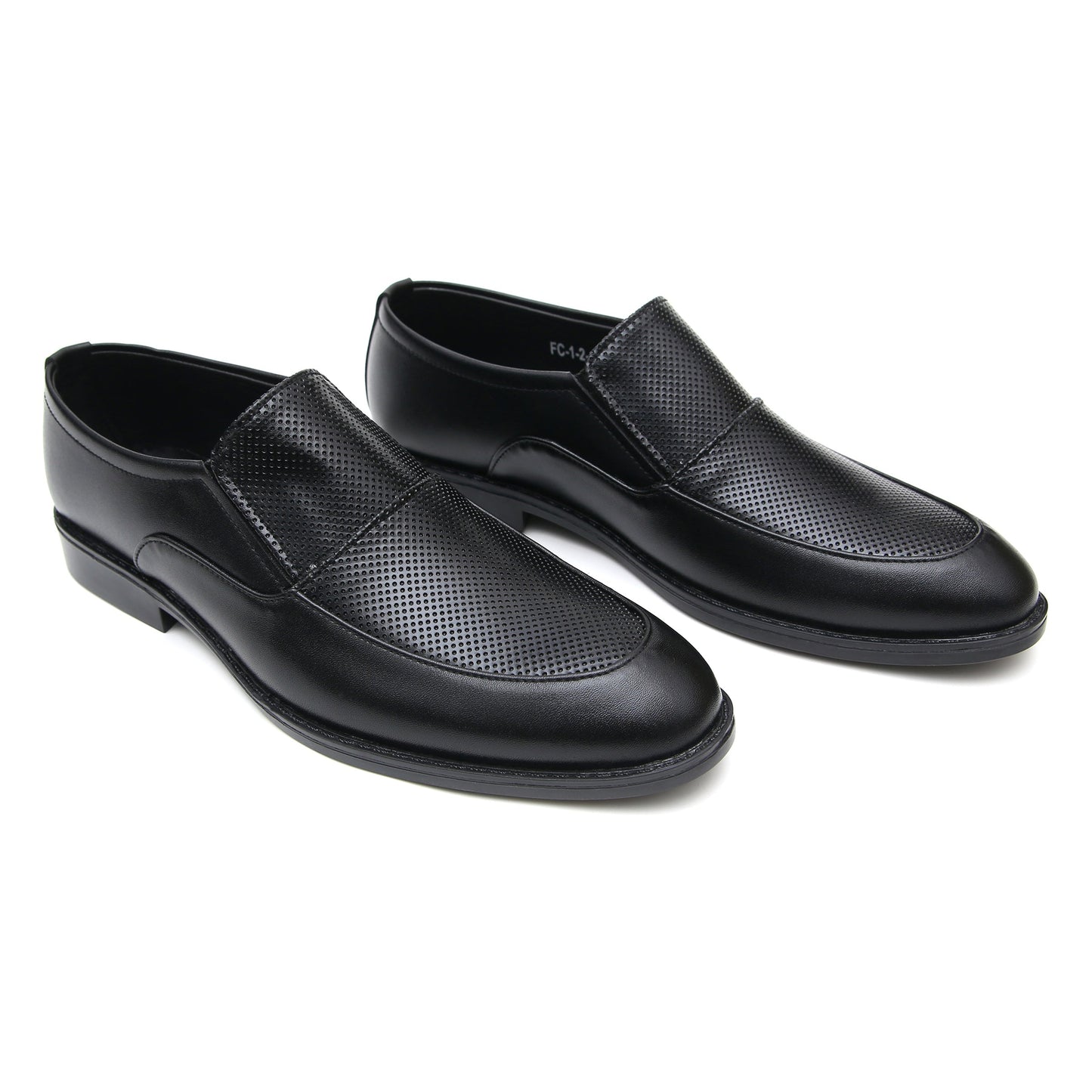 LEATHER SHOES - FC-1-2-8016 BLACK