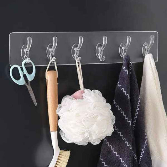 Transparent Wall Hooks | Strong Self-Adhesive | Damage-Free Hangin