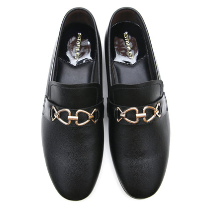 LEATHER SHOES - FC-1-2-8022 BLACK