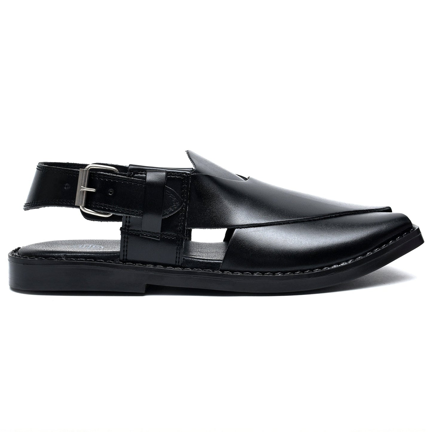 LEATHER PESHAWARI CHAPPAL - CD-08 BLACK