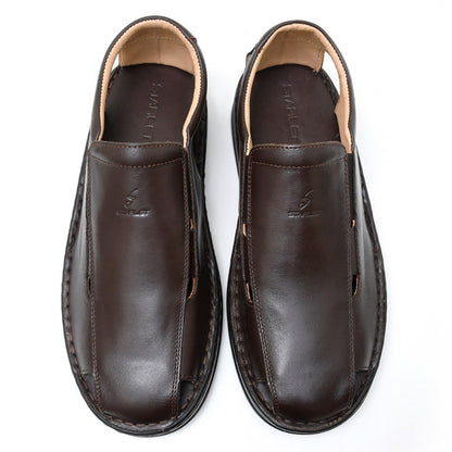 LEATHER SANDAL - 4007 BROWN