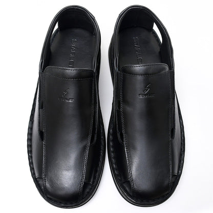 LEATHER SANDAL - 4007 BLACK