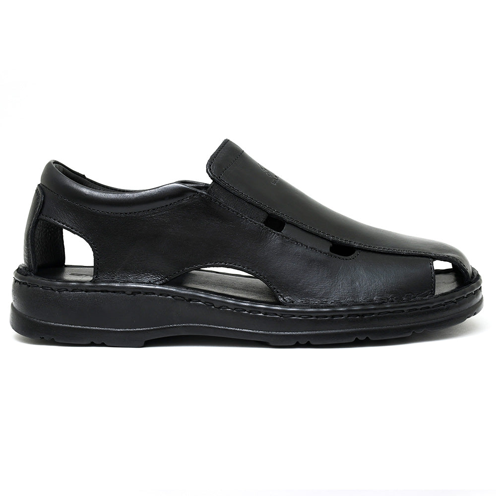 LEATHER SANDAL - 4007 BLACK