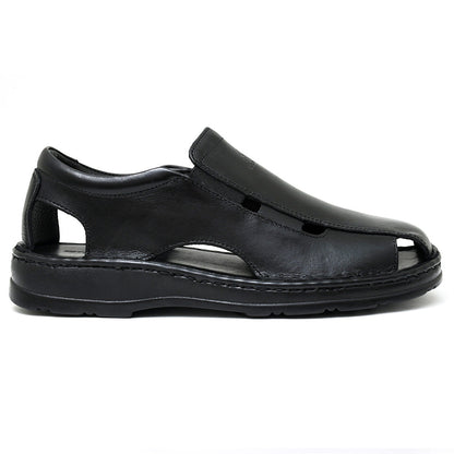 LEATHER SANDAL - 4007 BLACK