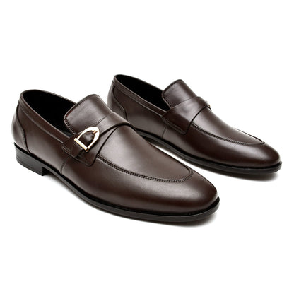 LEATHER SHOES - FC-1-2-8043 BROWN