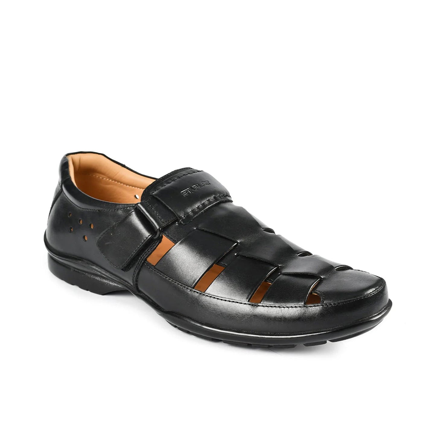 LEATHER SHOES - NEPAL-102 BLACK