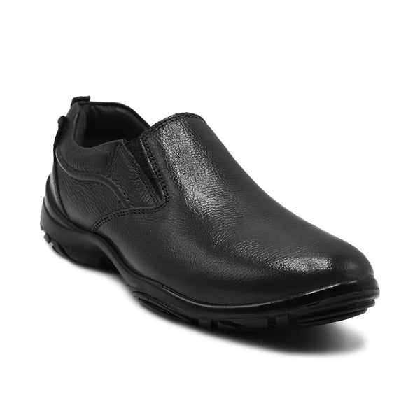 LEATHER SHOES - SHAHZORE-001 BLACK