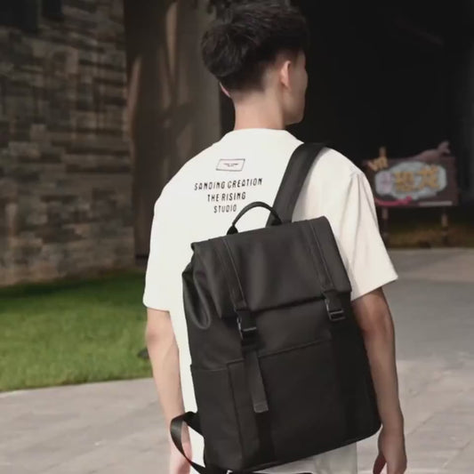 Men's Stylish Backpack With Side Pockets, Great For College And Outdoor Activities