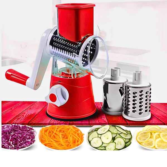 Tabletop Drum Grater | Manual Vegetable Cutter | Multi-Functional Kitchen Gadget | Effortless Slicing & Grating | Random Colors | Compact Kitchen Tool